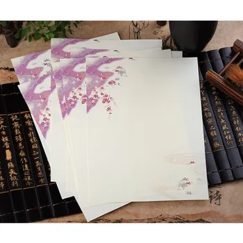 8pcs/daug Kinų Stiliaus Rašymo Popieriaus Gėlių Raštu Popieriaus Laiške Vaikams Dovanų mokyklinės prekės, Studentams, Raštinės reikmenys