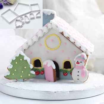 8pcs/set 3D Kalėdų Cookie Cutters Tortas Slapukas Pelėsių Minkštas Cutter 