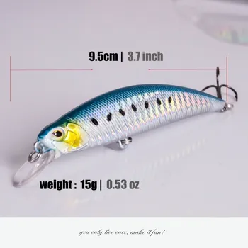 9.5 cm 15g jerkbait Wobblers crankbaits hardbait Minnow Japonija kempingas lauko žvejybos masalas žvejybai