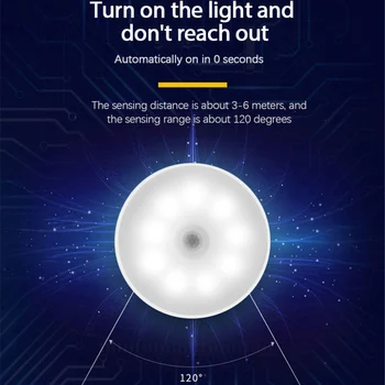 9 LED Kūno Indukcijos Jutiklis Spinta Šviesos Automatinis Šviesos Jutikliai, Bevielis Naktį, Šviesos, Drabužių Parduotuvės, drabužių Spinta, Spintelė Lempos