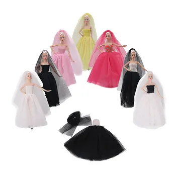 9 Spalvų Paspauskite Elegantiškas Karalienė&Princesė Vestuvių Suknelė Tinka 11.8 Colių Barbie Lėlės Drabužių, Aksesuarų,Vaikų Žaislai,Gimtadienio Dovana