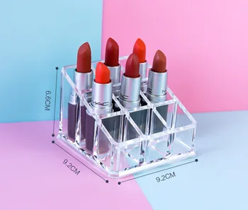 9-tinklelis Lūpų stalčiuko Lūpų Konsolidavimo Lauke Kosmetikos Laikymo Dėžutė Skaidri Akrilo Kosmetikos Organizatorius