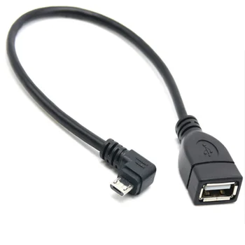 90 laipsnių aukštyn ir žemyn ir į kairę ir į dešinę kampus, Micro USB 5Pin male į USB 2.0 moterų išplėtimo jungties, adapteris OTG kabelis