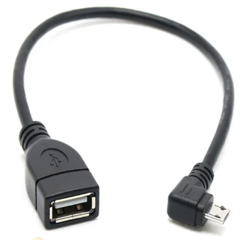 90 laipsnių aukštyn ir žemyn ir į kairę ir į dešinę kampus, Micro USB 5Pin male į USB 2.0 moterų išplėtimo jungties, adapteris OTG kabelis