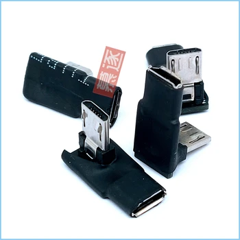 90 Laipsnių USB Kairėje ir Dešinėje &AUKŠTYN ir Žemyn Kampu, Micro 5pin moterį, Micro USB Male Duomenų Adapteris, Mini USB Jungtis Kištukas Micro USB