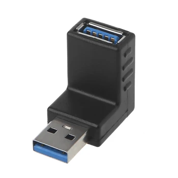 90 Laipsnių į Kairę Dešinę Kampu USB 3.0 Vyrų ir Moterų Jungties Adapteris, Skirtas Nešiojamas KOMPIUTERIS