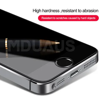 9D Grūdinto Stiklo Apple iPhone 5S 5 SE 5C 4 4S Screen Protector 9H Anti-Sprogo Apsauginės Plėvelės Stiklo iPhone 5S SE