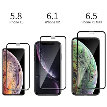 9D Lenktas Pilnas draudimas Screen Protector, iPhone, SE 6S 7 8 Plius 11 Pro MAX Grūdintas Stiklas Dėl 