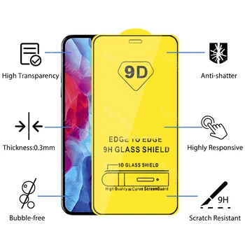 9D Stiklo iphone 12 pro max grūdintas stiklas atveju ant iphone 12 mini 12pro 12max iphone12 sauga, apsauginis telefono dangtelis