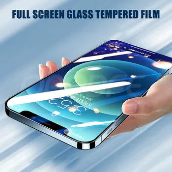 9D Visiškai Padengti Grūdinto Stiklo iPhone 12 11 Pro XS Max X XR Screen Protector, iPhone 8 7 6 6S Plius 5S SE Screen Protector Stiklo