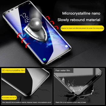 9D Visiškai Padengti Minkšta Plėvelė Samsung Galaxy Note 10 9 8 S8 S9 S10 e 5G Plius S7 Krašto Screen Protector For Samsung S20 Ne Stiklo