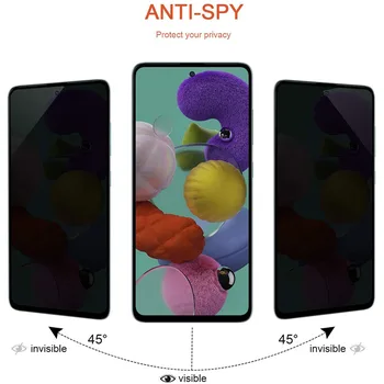 9D Visą Lenktas Anti Spy Grūdintas Stiklas Samsung Galaxy S20 Ultra S20+ A51 A71 A50 M30s A7 A9 2018 Privacy Screen Protector