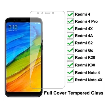 9H Grūdintas Stiklas Xiaomi Redmi 4 Pro 4X 4A S2 Eiti K20 K30 Screen Protector Redmi 4 Pastaba 4X Pro Apsauginė Stiklo Plėvelė Atveju