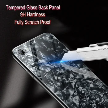 9H Prabangus Marmuro Grūdintas Stiklas Telefono dėklas Skirtas Apple iPhone 