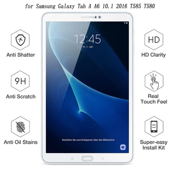 9H Premium Grūdintas Stiklas SM-T580 Screen Protector for Samsung Galaxy Tab A6 10.1 2016 T585 T580 Apsauginės Stiklo Plėvelės