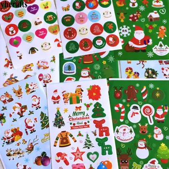 9sheets/DAUG.Kalėdos popierius, lipdukas, Dekoratyvinis etiketės Vaikai 