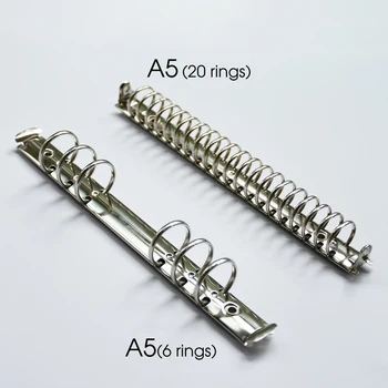 A4, B5, A5, A6 Spalvinga Metalo Spiraliniai Sąsiuvinis žiedinių Segtuvų Klipas 