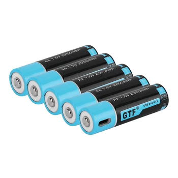 AA 1500mah talpos baterija 1,5 V, USB aa li-polimero USB įkraunama ličio baterija usb USB kabelis