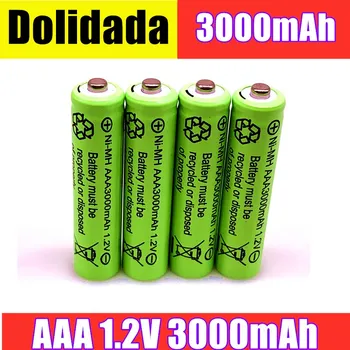 AAA 3000mAh 3A 1.2 V Ni-MH geltonos spalvos daugkartinio įkrovimo baterija ląstelių MP3 RC Žaislai led žibintuvėlis žibintuvėlis