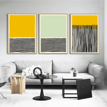 Abstract Color Line Sienos Meno Tapybos Drobės Minimalistinio Stiliaus Geometrinis Vaizdas Plakatas ir Spausdinimo Galerija Kambarį Namų Dekoro