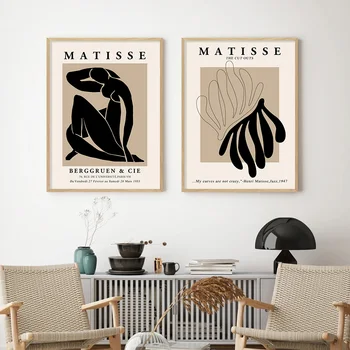 Abstrakti Henri Matisse Plakatai Nuogas Sienos Meno Feminizmo Gėlių Smėlio Derliaus Drobė, Tapyba Spausdinti Nuotraukų Kambarį Namų Dekoro