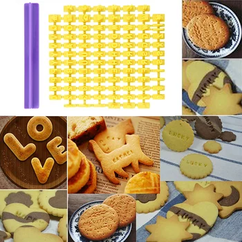 Abėcėlės, Skaičių, Raidžių Formos 3D Slapukas Sausainių Antspaudas Embosser Cutter 