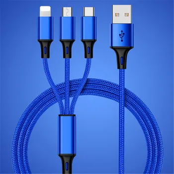 !ACCEZZ Micro USB Kabelio Tipas-C 8 pin 3 2 in 1 
