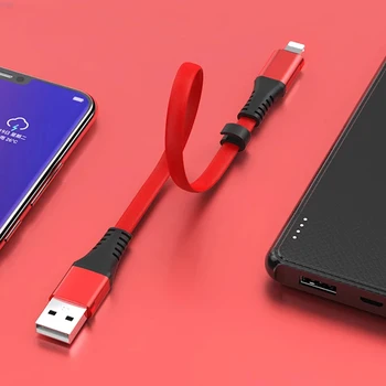 !ACCEZZ Trumpas USB Mokestis Duomenų Kabelis Apšvietimas iphone XS XR X 8 7 6 5S 6S 5C Plius 