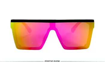 Aikštė Akiniai nuo saulės Moterims 2020 Prabangių Senovinių Prekės ženklo Dizainas Saulės akiniai Didelis Rėmas Veidrodis, Raudona, Violetinė UV400 Akiniai