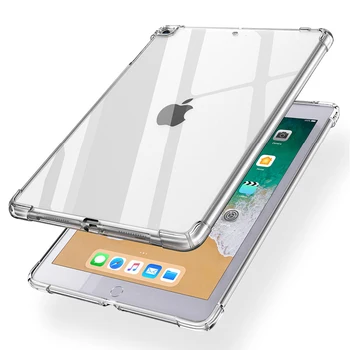Aišku, Silikono Atveju iPad 10.2 2019 Atveju Skaidrios TPU Back Cover For iPad 9.7 2018 Oro 2/1 3 Pro 10.5 11 Mini 2/3/4/5 Rubisafe