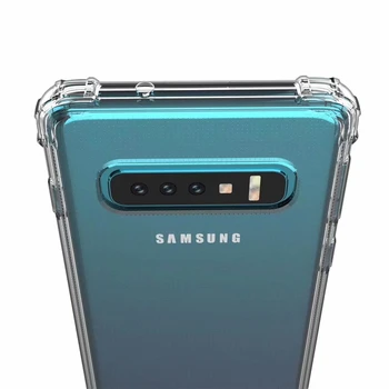 Aišku, Sustiprinta Atveju, Samsung Galaxy S20 FE S21 Ultra S10 S10e S8 S9 Plus Pastaba 8 9 10 20 Minkšto Silikono TPU Apsauginis Dangtelis