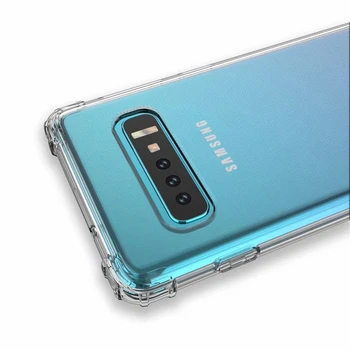 Aišku, Sustiprinta Atveju, Samsung Galaxy S20 FE S21 Ultra S10 S10e S8 S9 Plus Pastaba 8 9 10 20 Minkšto Silikono TPU Apsauginis Dangtelis