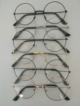 Akinių Rėmas Metalinis Apvalus Optinis Sepectacles Paprasto Akiniai Akiniai Vyrams, Moterims, Unisex