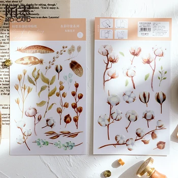 Akvarelė įspūdį serijos Leidinys Dekoratyviniai Lipdukai Scrapbooking Klijuoti Etiketės Dienoraštis Raštinės reikmenys Albumą Augalų, gėlių Lipdukai