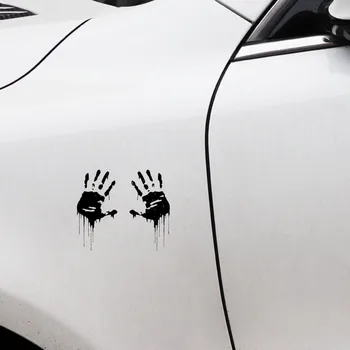 Aliauto Juokinga Automobilio Lipdukas Zombie Kruvinas Rankas Priedai Vinilo Decal Padengti Įbrėžimų Motociklo Opel Corsa 