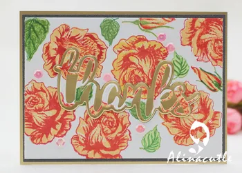 AlinaCraft AIŠKU, ANTSPAUDAI sluoksniuotos rožių gėlių gėlių Scrapbooking Kortelės popieriaus amatų silicio gumos roller skaidrus antspaudas