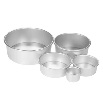 Aliuminio Apvalus Mini Tortas Visos Galiniais Apačioje Pudingas Pelėsių Non-Stick Metalo Kepti Pelėsių Virtuvė 