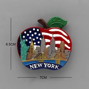 Amerikos Turizmo niujorko laisvės Statula Atlantic City Times Square New York City, šaldytuvas magnetai, magnetinio šaldytuvas lipdukas