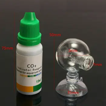 Anglies Dioksido (CO2) Stebėti Stiklo Lašas Kamuolys Tikrinimo Testeris PH Rodiklis Akvariumas