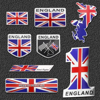 Anglijos Automobilių Vėliavos, Lipdukai United Kindom Logotipas Ženklelis Decal KIA BMW, 