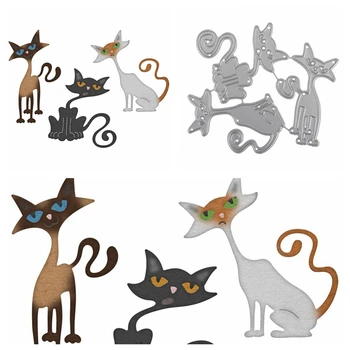 Animaciją Kačių Mirti Gabalai Kortele Padaryti Animaciją Kačių Metalo Pjovimo Miršta Trafaretai Apdaila Naujos 2019