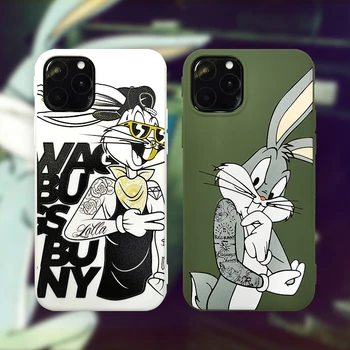 Animacinių filmų Bugs Bunny TweetyBird Daffy Antis Looney Tunes Atveju iPhone 12 11 11pro max xs max xr 7 8 plius Minkštos medžiagos Padengti Rubisafe