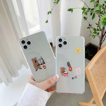Animacinių filmų Koala Korėja telefono dėklas skirtas iphone 11 Pro Max X XR XS MAX 7 8 plus SE 2020 Juokinga padengti silikono minkštas fundas Mielas dovana