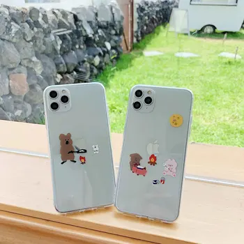 Animacinių filmų Koala Korėja telefono dėklas skirtas iphone 11 Pro Max X XR XS MAX 7 8 plus SE 2020 Juokinga padengti silikono minkštas fundas Mielas dovana