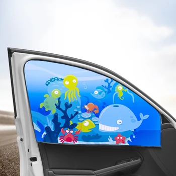 Animacinių filmų Magnetinio Automobilių sun protector Šoninio lango skėtį nuo saulės uždanga Vasaros Reguliuojamas nuo saulės Kūdikių atspalvį saulės UV folija