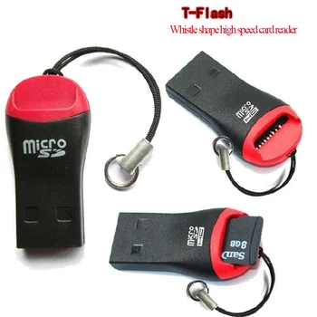 Animacinių filmų Švilpukas Formos Mini USB 2.0 Micro UE TF Flash Atminties Kortelės Skaitytuvas, 1, 1 Skaitytuvas SD Adapteris Nešiojamas Mobilusis telefonas