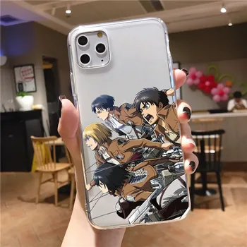 Anime, Japonų atakos Titan Telefono dėklas Skirtas iphone 12 mini pro 11 XS MAX 8 7 6 6S Plus X SE2020 XR Minkštos TPU Fundas Coque atveju