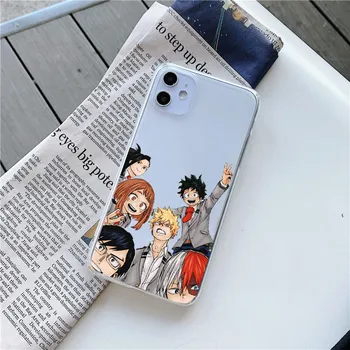 Anime Mano Herojus akademinės bendruomenės Deku Bakugou Boku No Herojus akademinės bendruomenės Telefono dėklas skirtas Iphone Pro 11 8 7 6 S Plus X XS MAX XR SE2 Fundas Coque