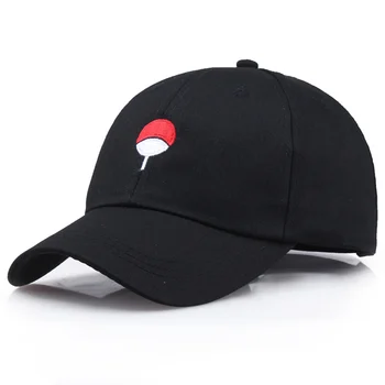 Anime NARUTO Akatsuki Ninja Uchiha Konoha Logotipas Cosplay Skrybėlės Beisbolo kepuraitę