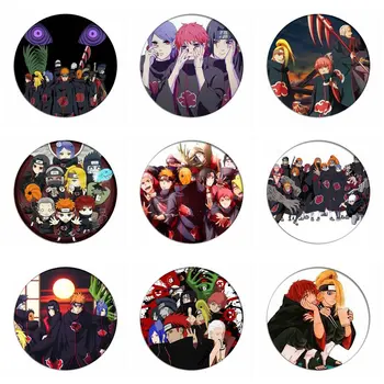 Anime Naruto Cosplay Emblemos Akatsuki Nariai Uchiha Itachi Sagės Smeigtukai Piktogramą Surinkimo Breastpin už Kuprinės, Drabužių Puošimas